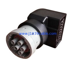 Grey Deutsch 6 Pin J1708 Female to Right Angle OBD2 OBDII J1962 Female Adapter