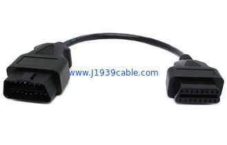 OBDII OBD 16 Pin J1962 Male to OBD2 Female Extension Round Cable