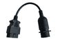 Deutsch 9 Pin J1939 Male to J1962 OBD2 OBDII Male CAN Bus Cable