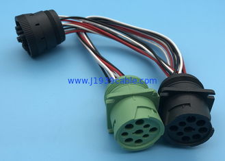 Deutsch 9-Pin J1939 Female to Dual J1939 Male with Square Flange Split Y Cable