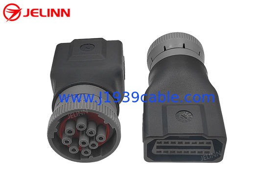 CAT Grau J1939 9 Pin zu OBD 2 OBD2 16 Pin Adapter für Caterpillar Bagger