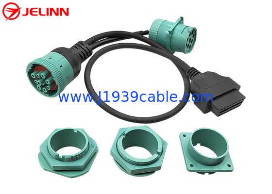 Deutsch J1939 Männlich weiblich zu OBD 2 OBD2 Connector Splitter Y Kabel mit 4 verschiedenen Panel Mount Brackets