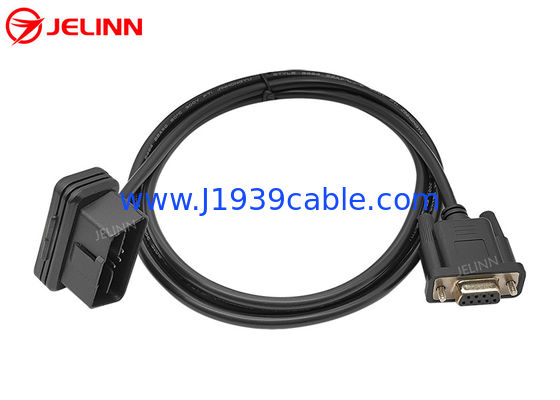 J1962 Geradewinkel-OBD 2 OBD2 16-Pin- bis RS232 DB9-Anschlusskabel